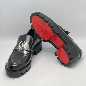 Christian Louboutin Patent Medallion Red Sole Loafers size 36